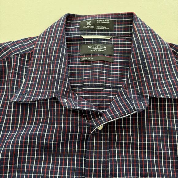 Nordstrom Men’s Shop Regular Fit Button Down Dress Shirt Size Large Wrinkle Free - Picture 4 of 5